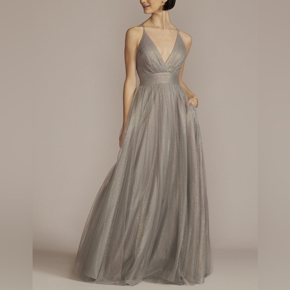 David’s Bridal V Neck Prom Dress